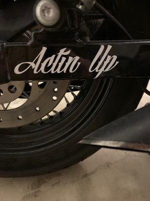 Vinyl swing arm decals